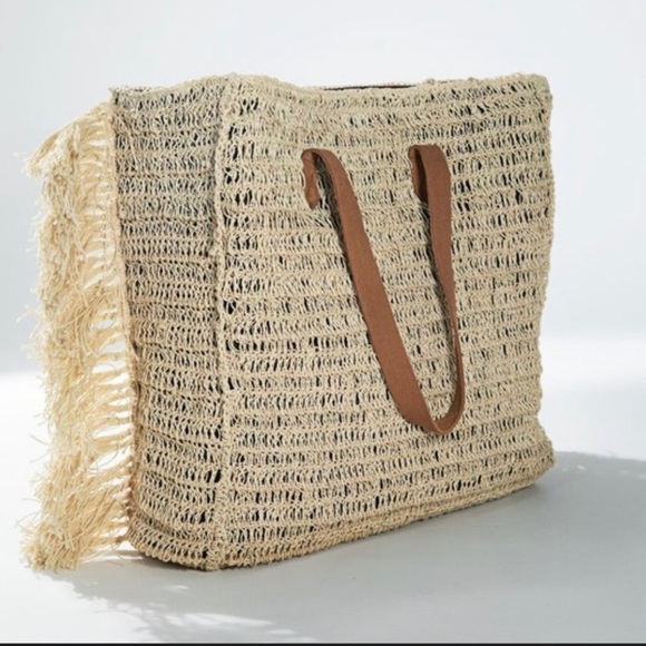 Oversized Square Jute Tote-LAST TWO βοΈ - Picture 3 of 4
